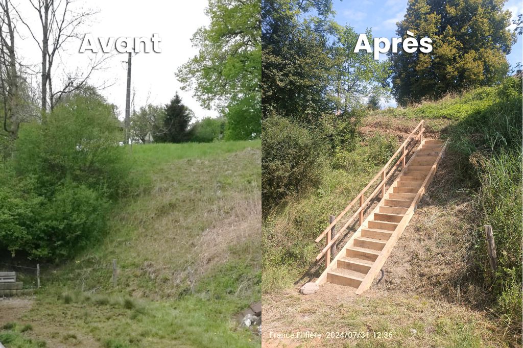 Aménagement d’un sentier entre les hameaux de la commune de Fillière